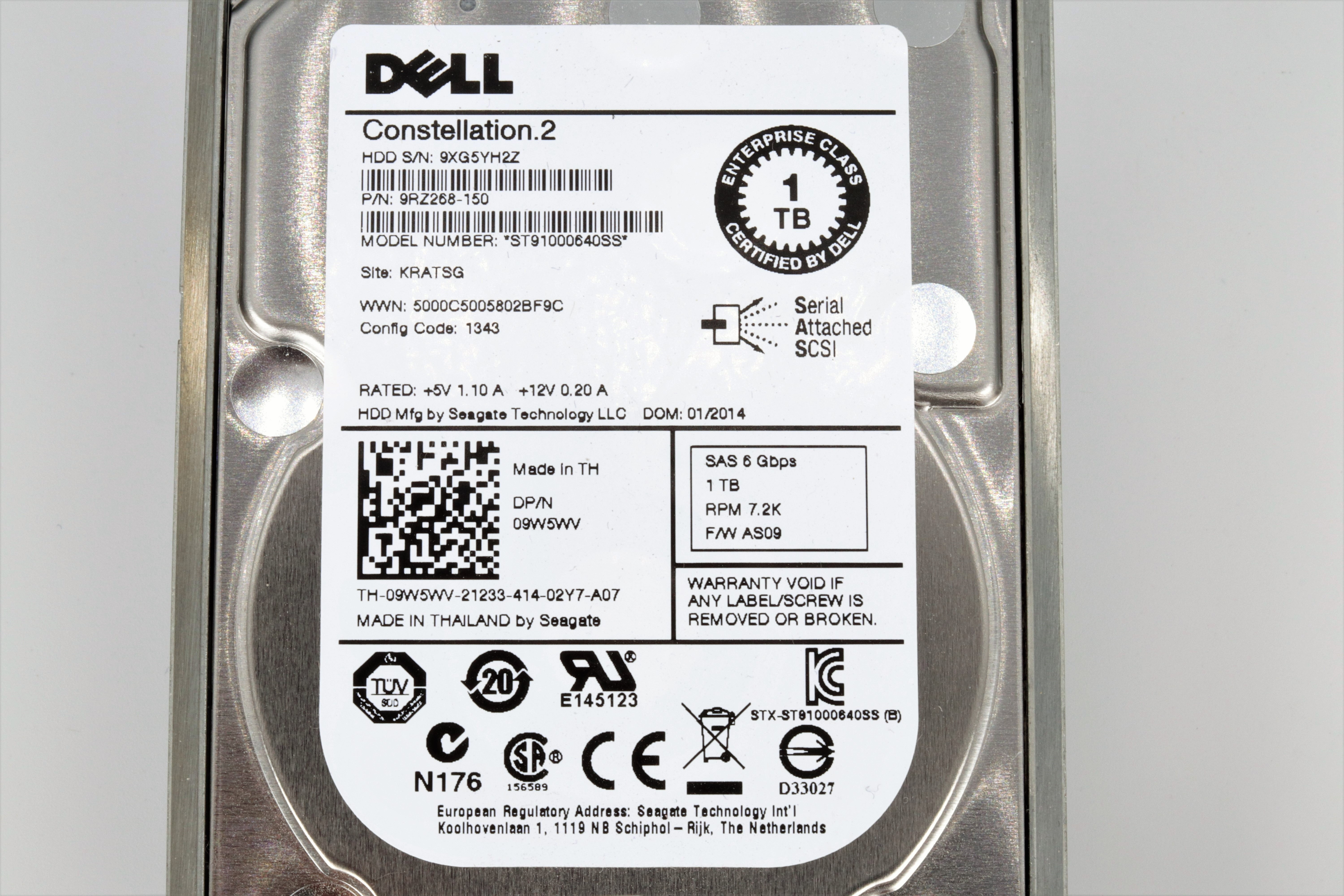 DELL 2.5 1TB SAS 6 Gbps 7.2K