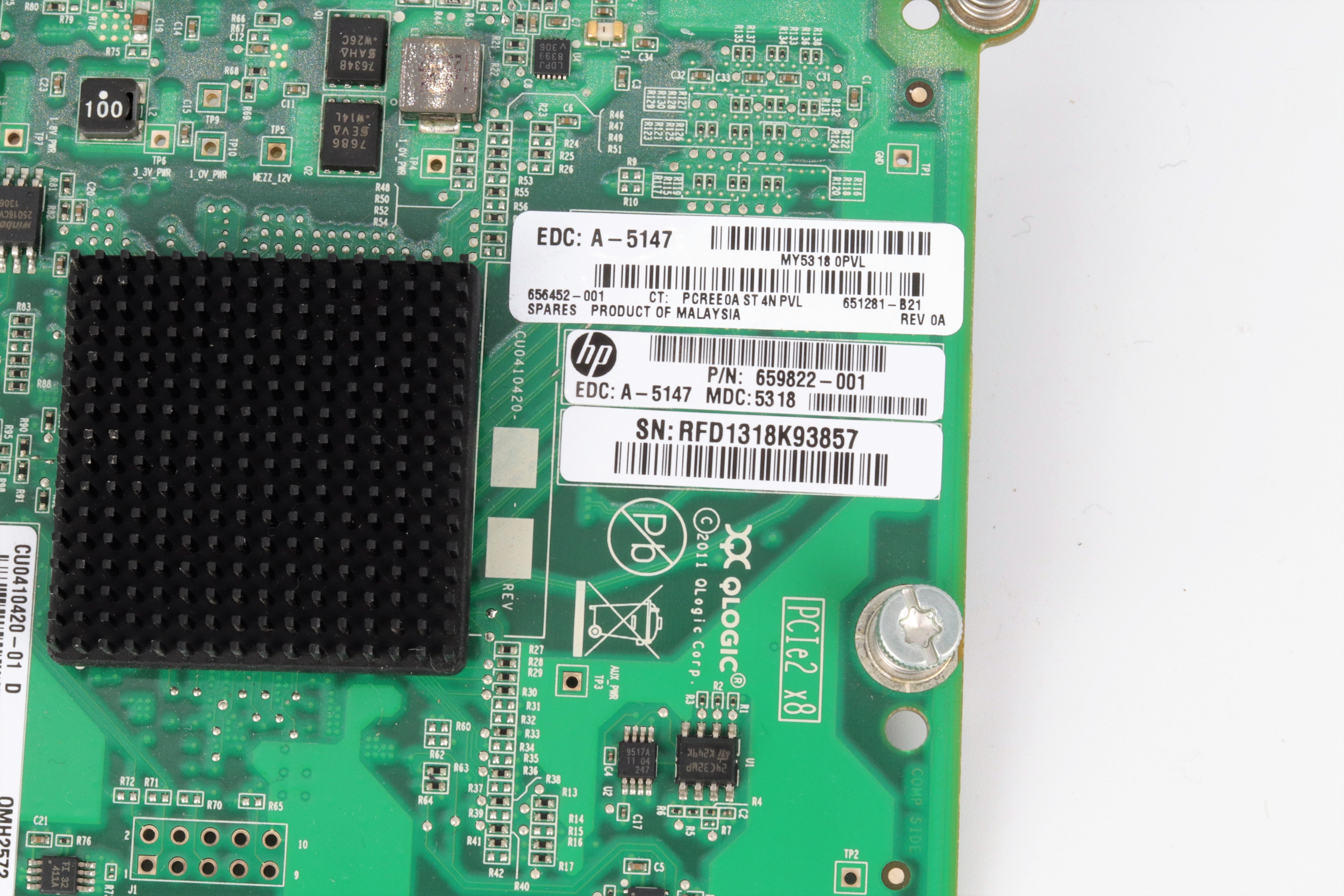 HP G8 Qlogic QMH5272 8GB PCI-E Fiber Channel HBA